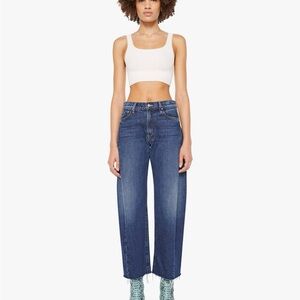 Mother Mid Rise Full Pipe Flood Fray